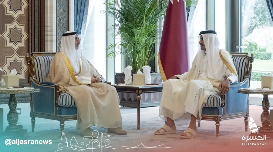 سمو الأمير يستقبل وزير الخارجية الكويتي بالدوحة