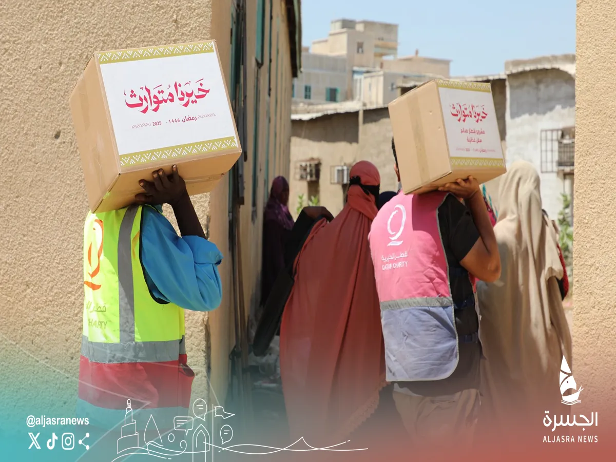 قطر الخيرية توزع سلالا رمضانية في السودان
