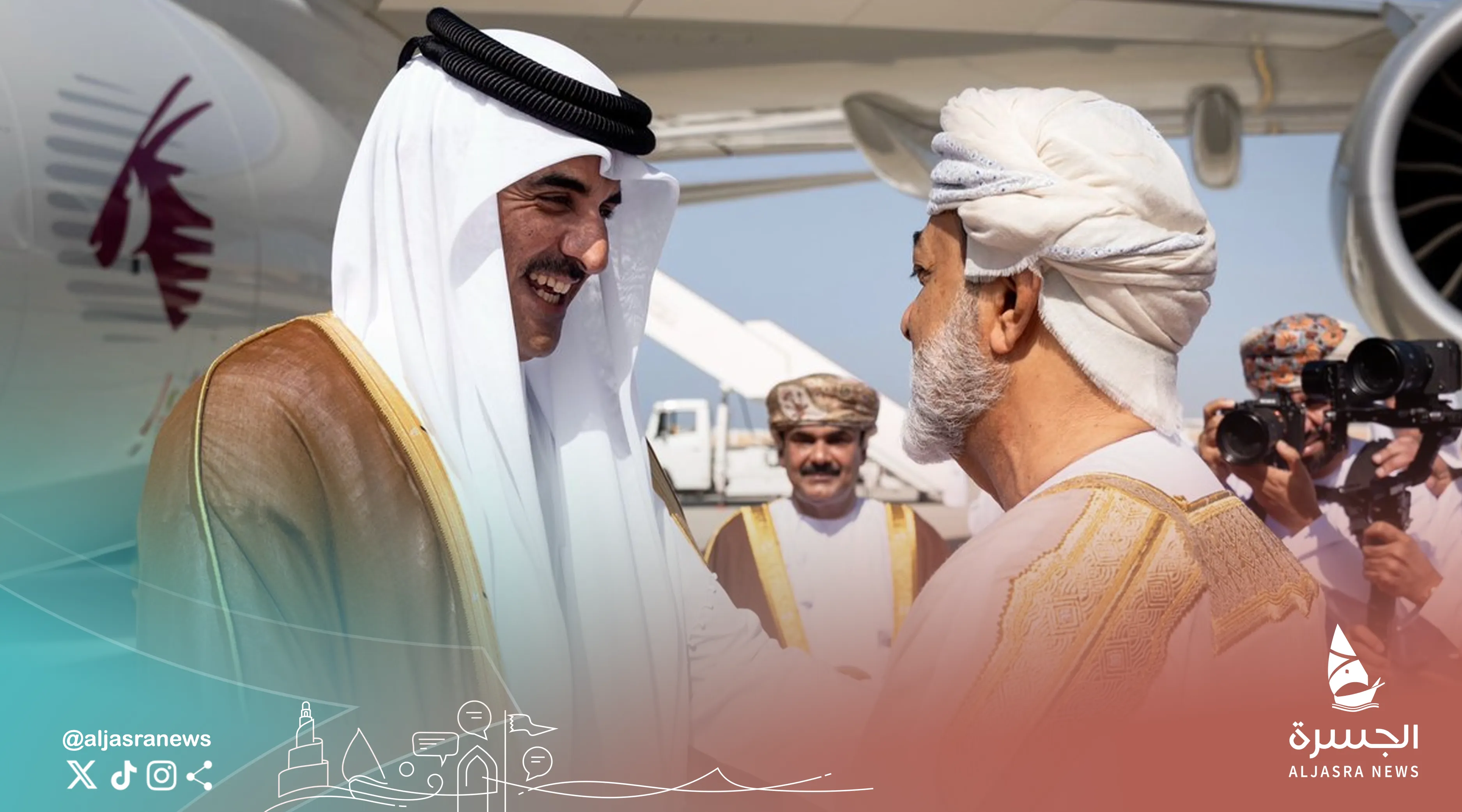 سمو الأمير يختتم زيارته لسلطنة عمان