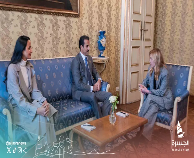 سمو الأمير يبحث التعاون مع رئيسة وزراء إيطاليا