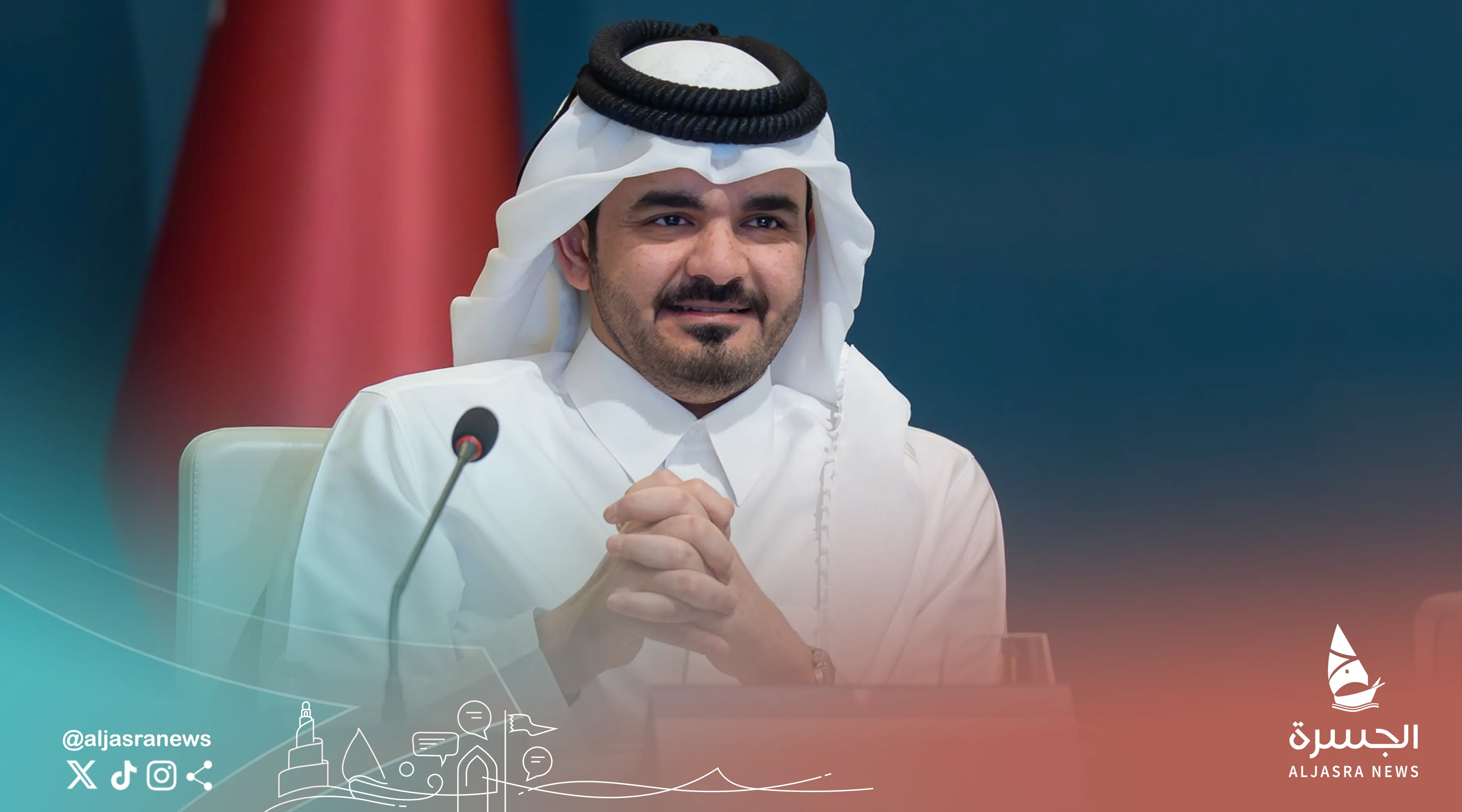 الشيخ جوعان يوجه بتوفير طائرة للوفود الخليجية