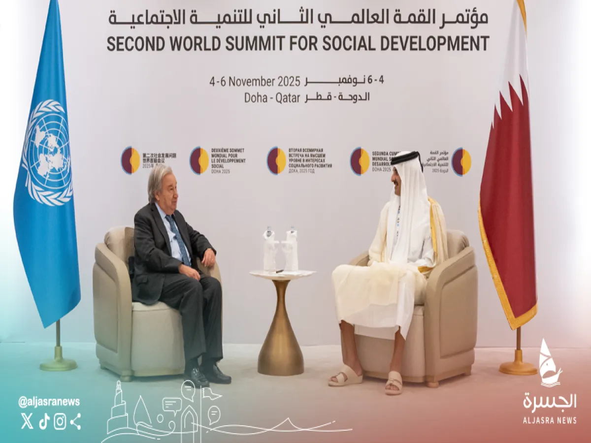 سمو الأمير يجري لقاءات ثنائية مع غوتيريش وعدد من المسؤولين