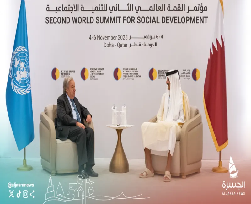 سمو الأمير يجري لقاءات ثنائية مع غوتيريش وعدد من المسؤولين