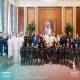 سمو الأمير يستقبل العنابي ويثمن الإنجاز المونديالي